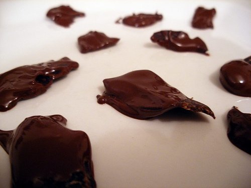 Cecina cubierta de chocolate