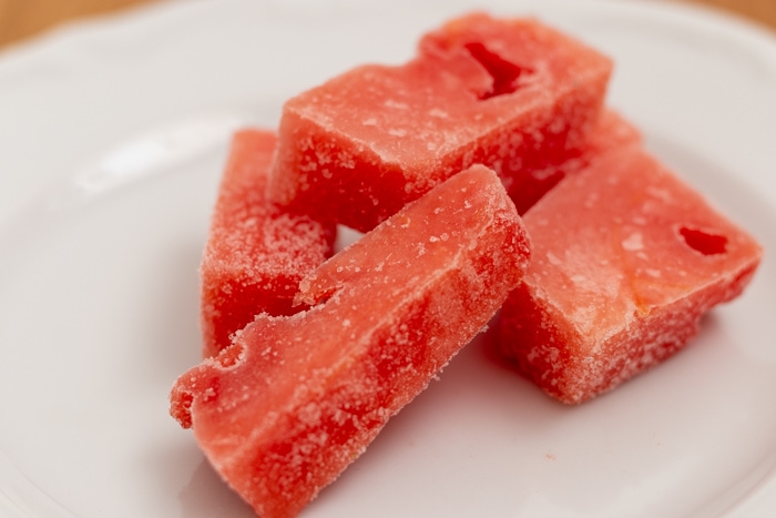 frozen watermelon chunks