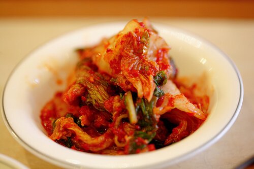 Kimchi en un tazón