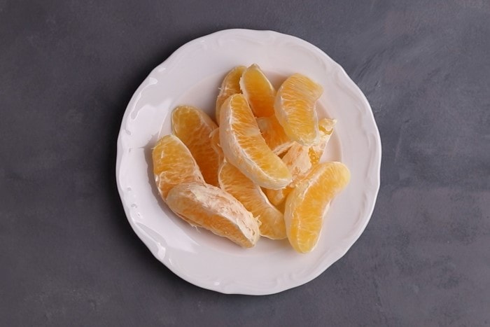 Peeled orange segments
