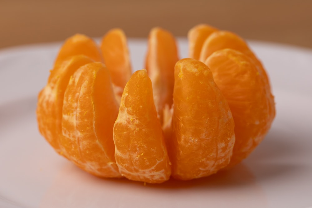 peeled tangerine
