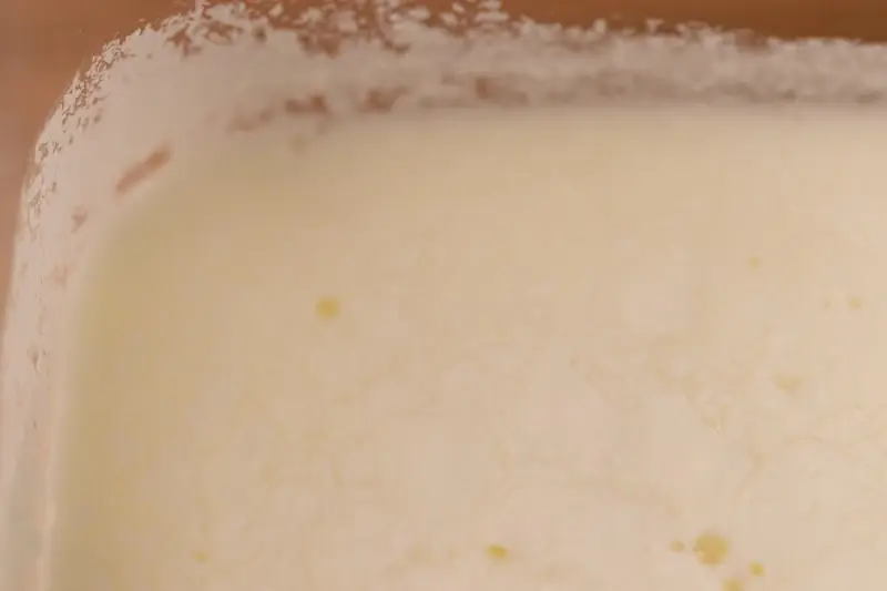 Separación de la crema agria descongelada