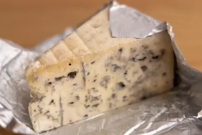 Top de secado de queso azul viejo
