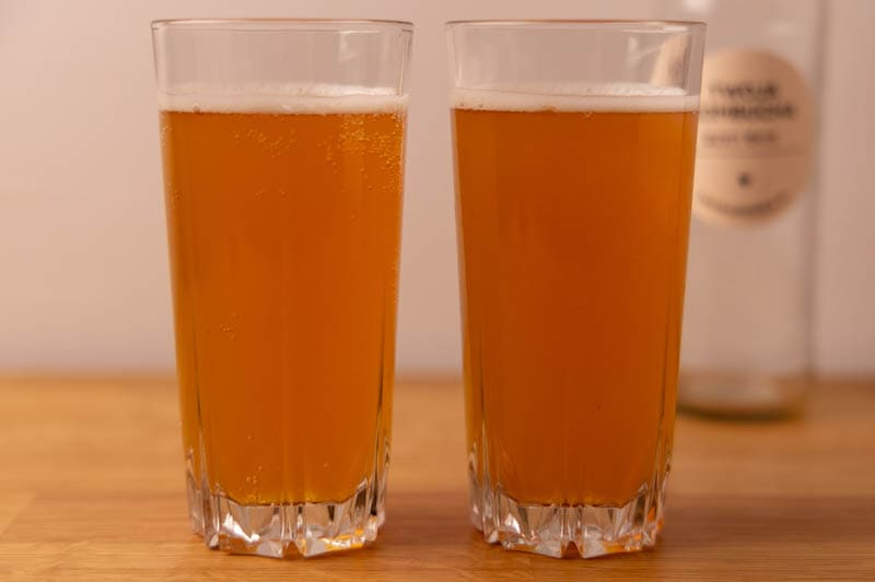 Dos vasos de kombucha