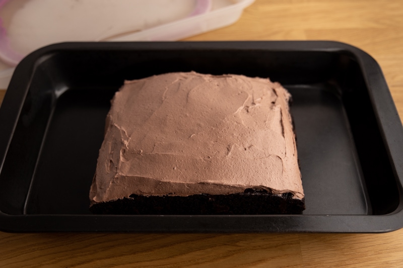 Solo brownie glaseado: preparación para el almacenamiento