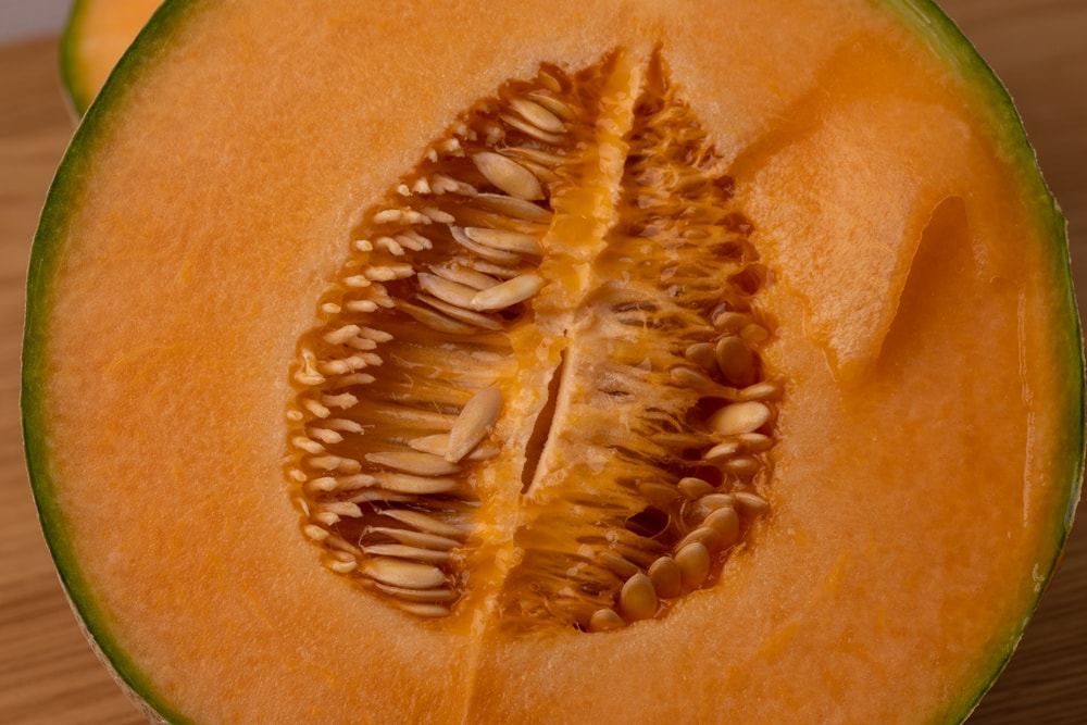 melon cut in half