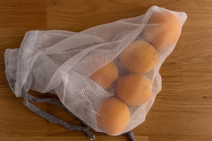 Apricots in ventilated bag
