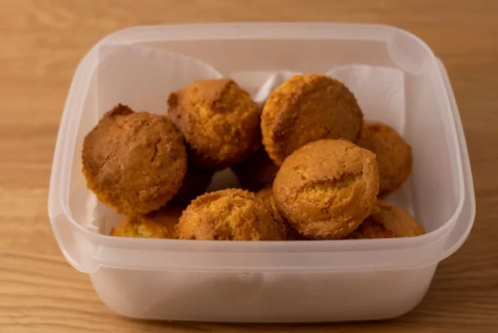 Cupcakes in an airtight container