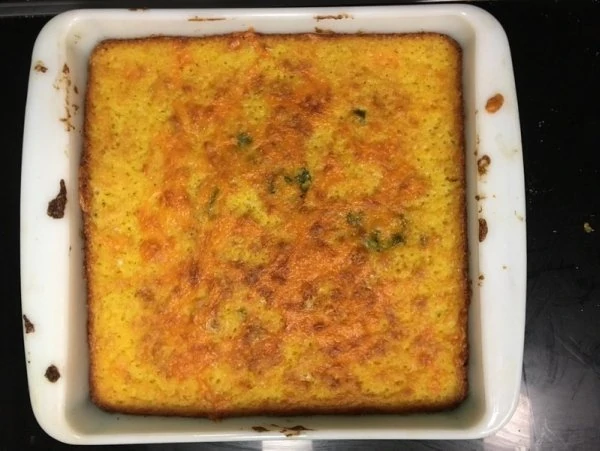 Cornbread with green chile and cheese