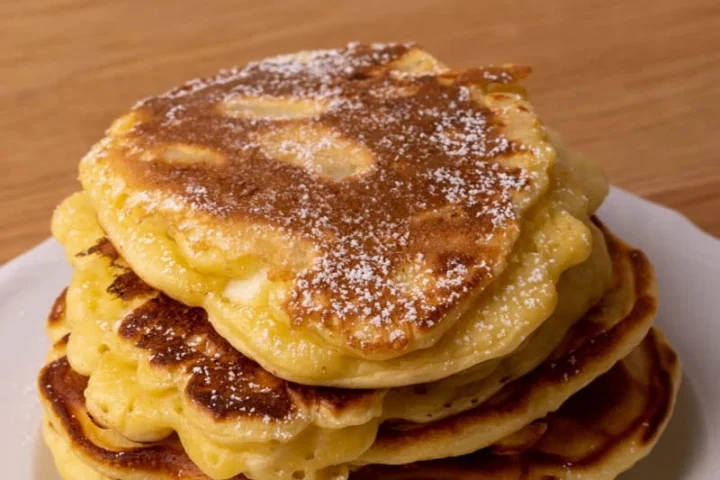 Pancakes with powdered sugar