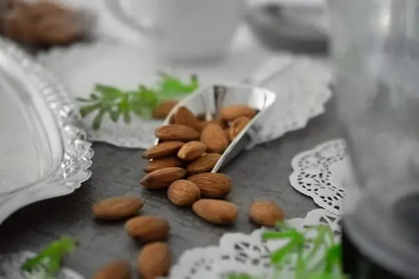 raw almonds on the table