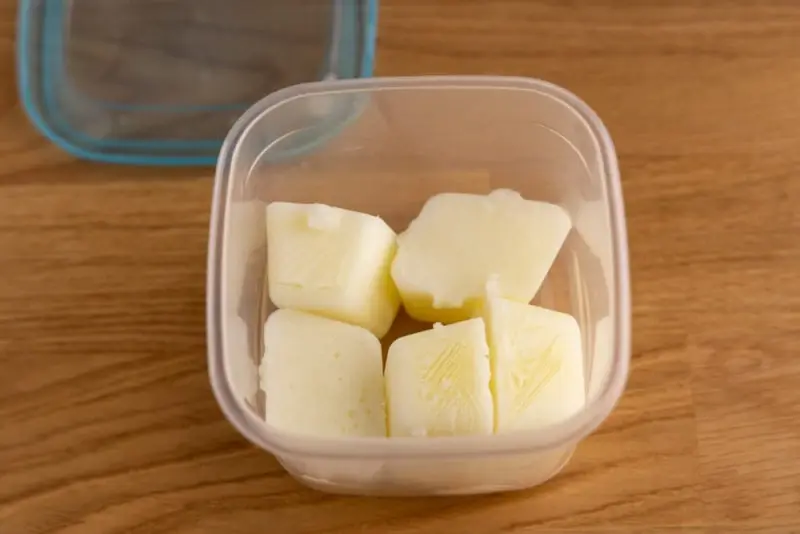 cubitos de suero de leche congelados