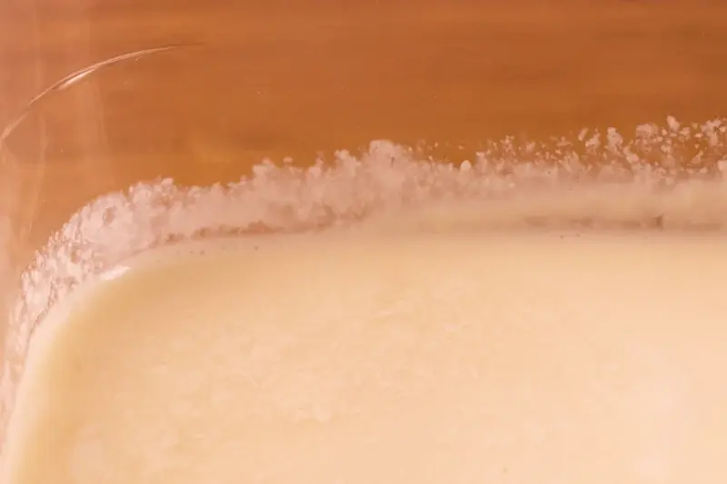 separacion de la leche evaporada descongelada