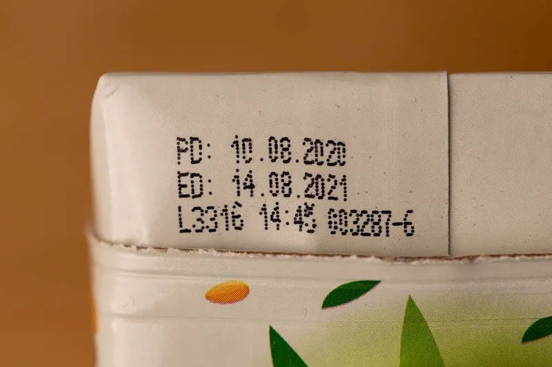 fecha de la leche de arroz en la etiqueta