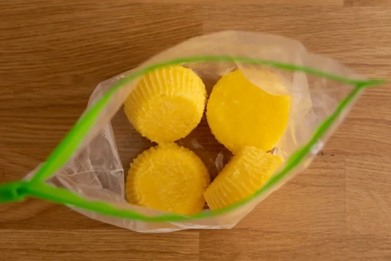 cuajada de limon en porciones congeladas