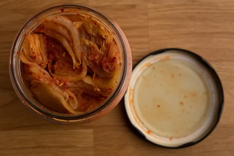 kimchi tarro abierto